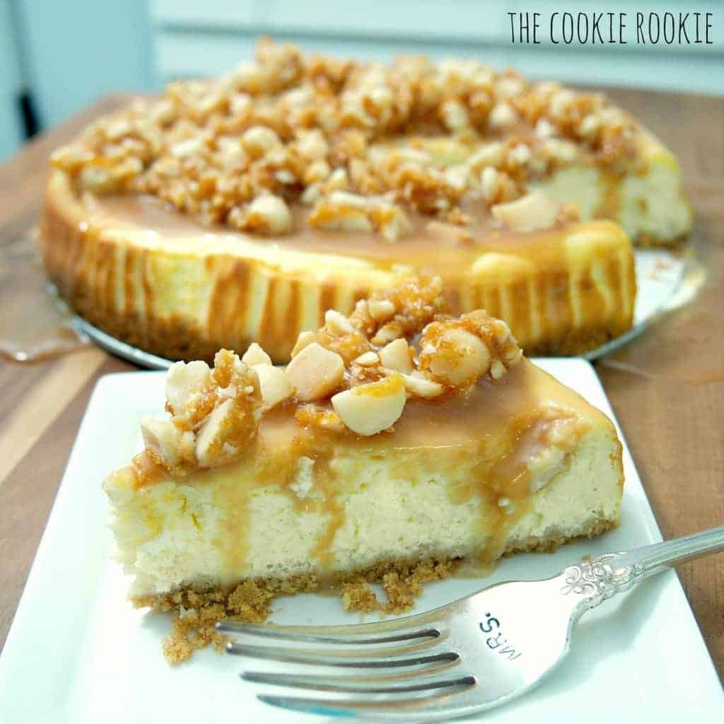 Caramel Macadamia Cheesecake The Cookie Rookie