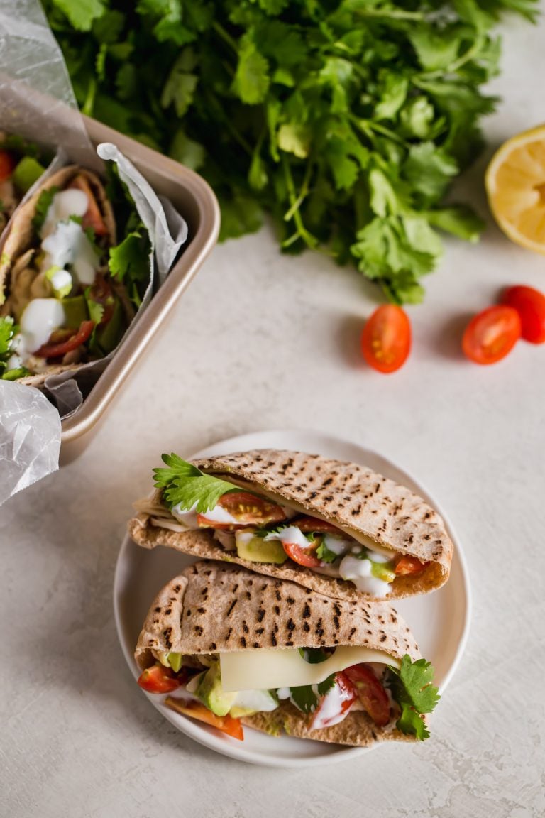 Healthy Chicken Pitas Chicken Avocado Sandwich