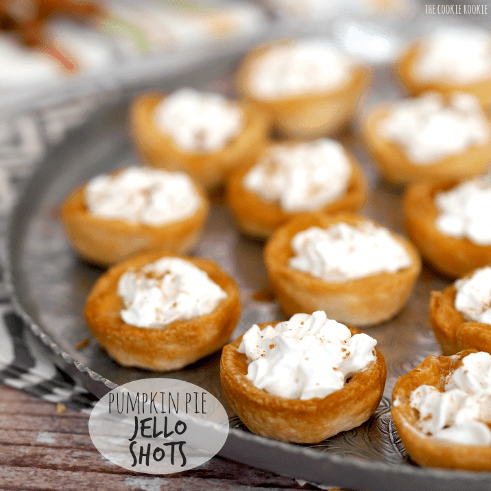 Pumpkin Pie Jello Shots - The Cookie Rookie