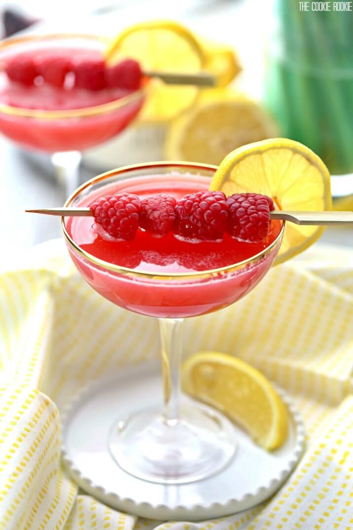 Raspberry Lemon Drop Martinis