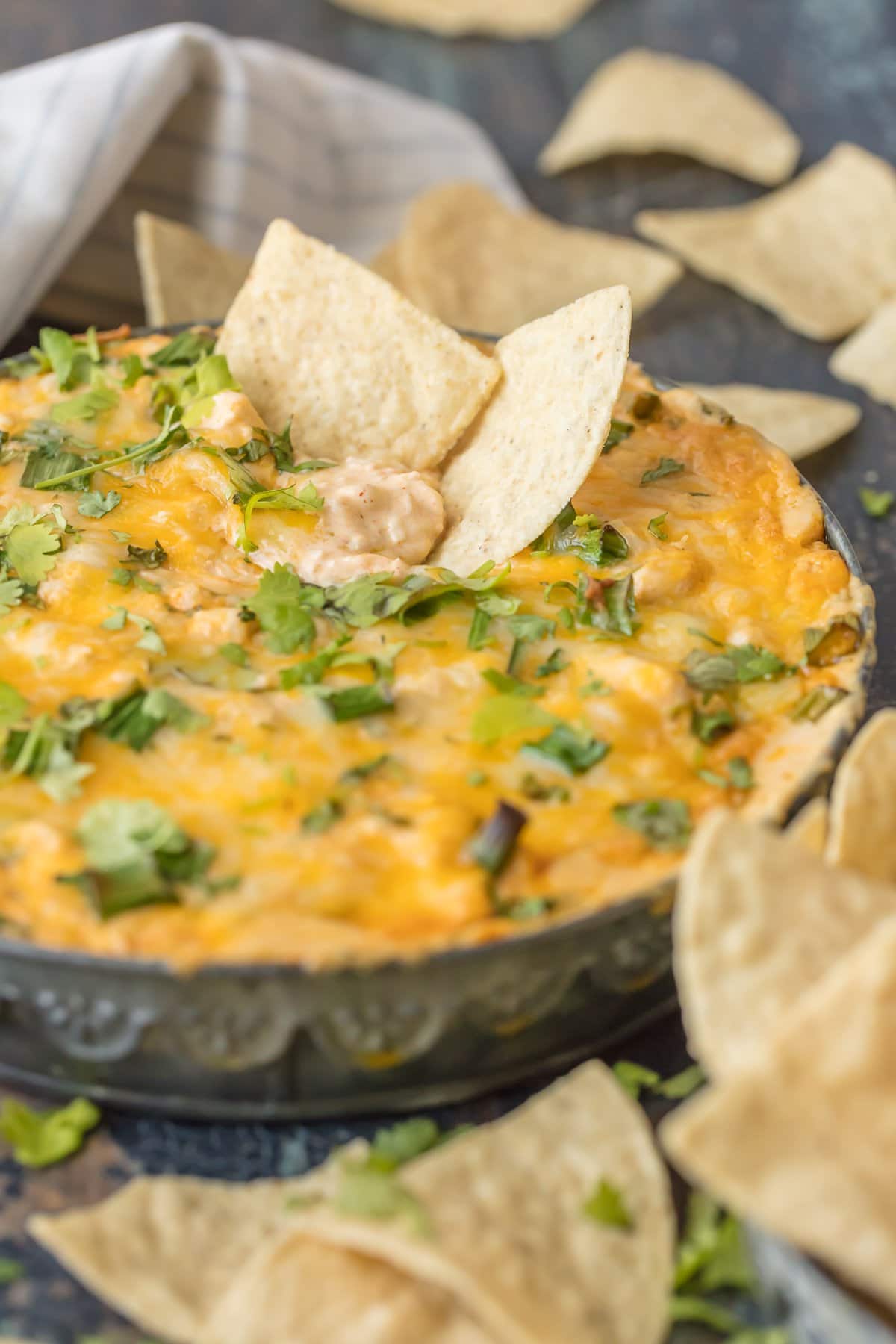Green Chile Chicken Enchilada Dip - The Cookie Rookie