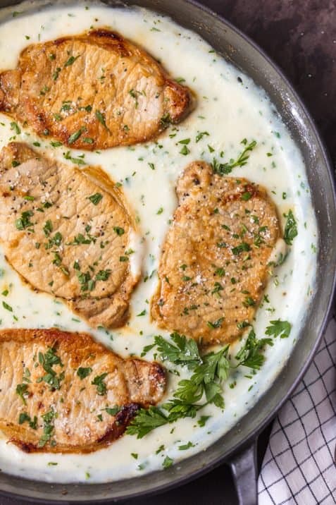 Parmesan Pork Chops With Creamy Parmesan Garlic Sauce Recipe The