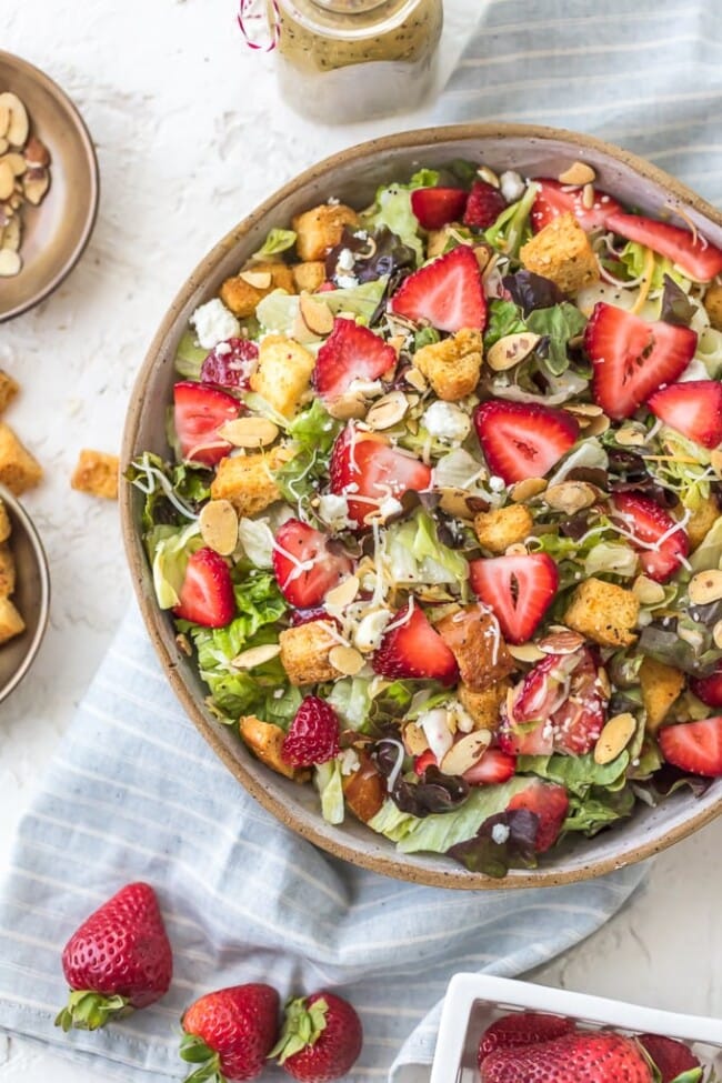 Strawberry Salad With Poppy Seed Dressing Recipe The Cookie Rookie