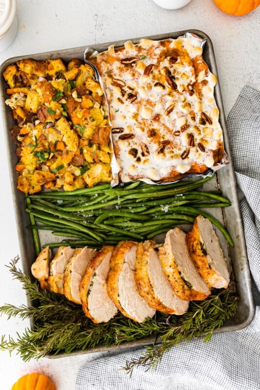 Sheet Pan Turkey Breast One Pan Thanksgiving Dinner Recipe The