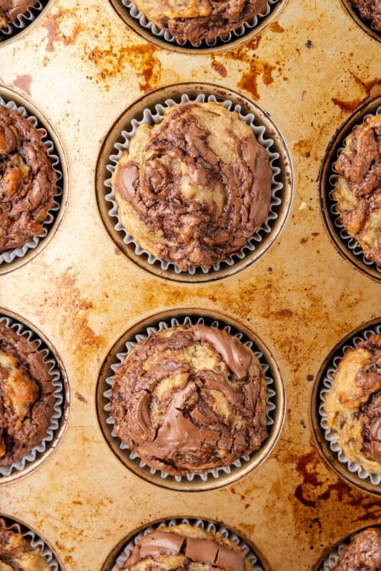 Banana Nutella Muffins Recipe The Cookie Rookie