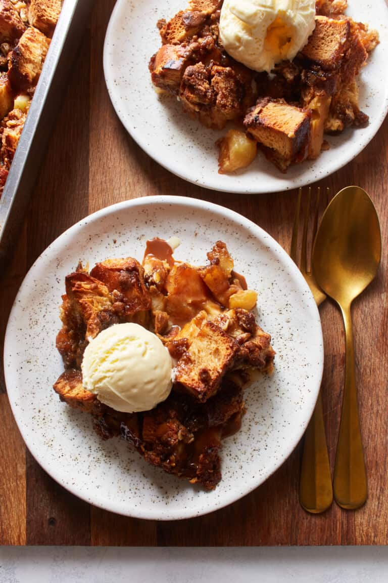 Caramel Apple Pie Bread Pudding Recipe The Cookie Rookie