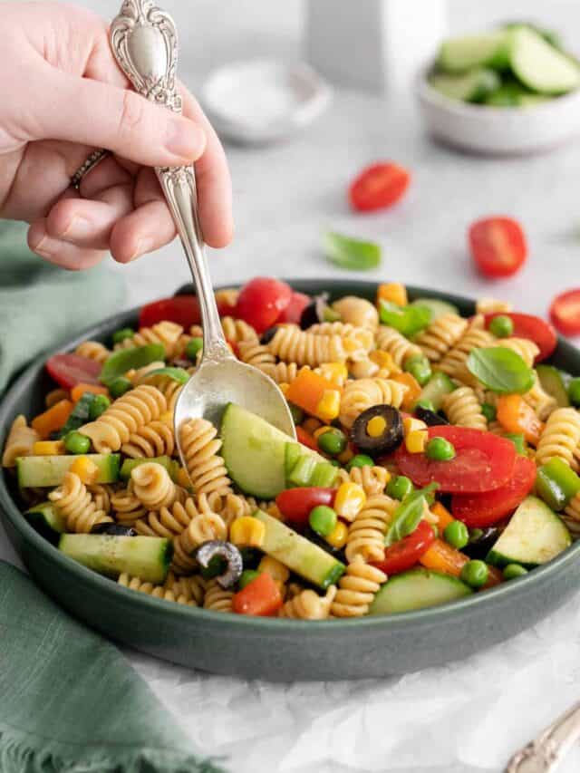 Veggie Pasta Salad Recipe The Cookie Rookie