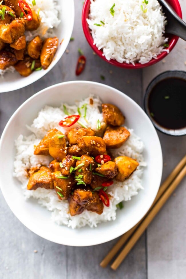 Bourbon Chicken Recipe (Sweet & Spicy) - The Cookie Rookie