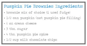 pumpkin pie brownies - The Cookie Rookie