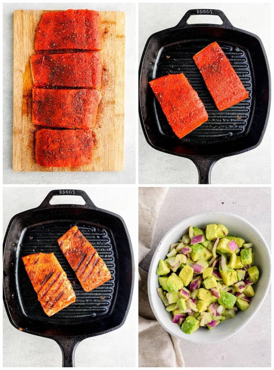 how to make grilled salmon with avocado salsa