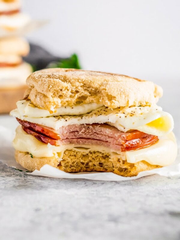 This Egg White Delight Recipe is my favorite Mcdonald's Copycat Recipe! When I used to work in an office, I ate a McDonald's Egg White Delight almost every morning. I'm so glad I've found a healthy & easy breakfast sandwich recipe that I can make at home instead. This delicious sandwich consists of an English Muffin with ham, white cheddar, egg whites, and herbs. Totally delicious!