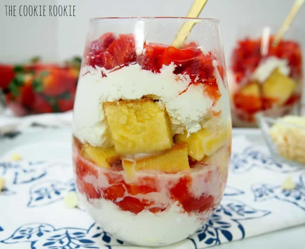 Strawberry Shortcake Trifle Cups - The Cookie Rookie