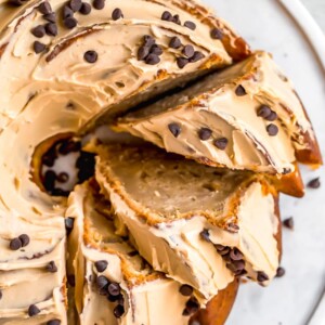 sliced bundt cake