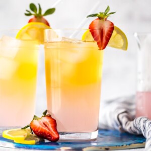 Summer Shandy Recipe with Tequila (Pink Summer Shandy) was my favorite fun cocktail in college! Made with pink lemonade, light beer, and tequila, its the perfect drink for warmer weather. There's something about tequila, beer and lemonade, that just go together. This Summer Beer is a recipe you'll make again and again.