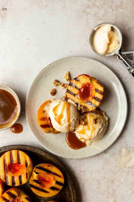 Grilled Peaches and Ice Cream Recipe - The Cookie Rookie®