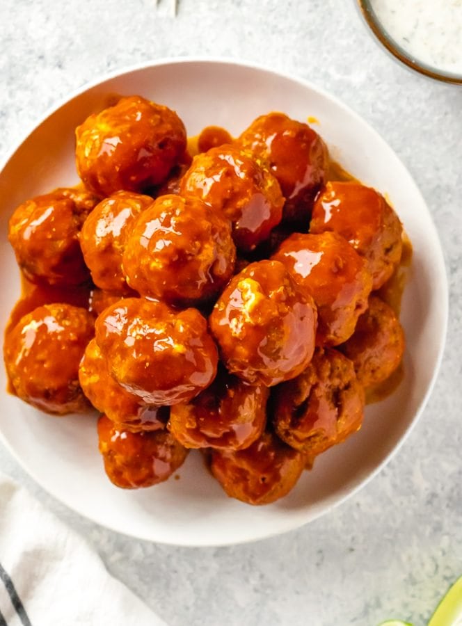 Buffalo Chicken Meatballs Recipe, Blue Cheese Stuffed Meatballs