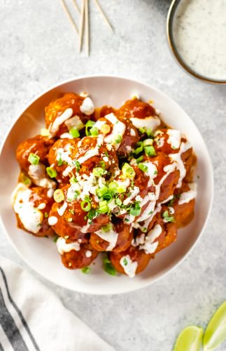 Buffalo Chicken Meatballs Recipe, Blue Cheese Stuffed Meatballs