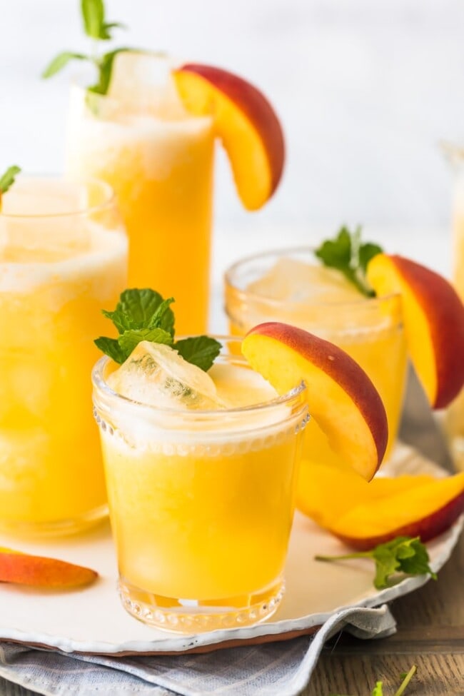 Peach Lemonade (Peach Cocktail or Nonalcoholic) Recipe The Cookie Rookie®