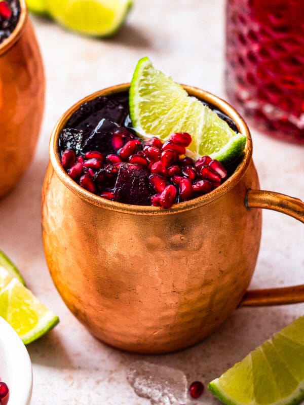 up close pomegranate moscow mule