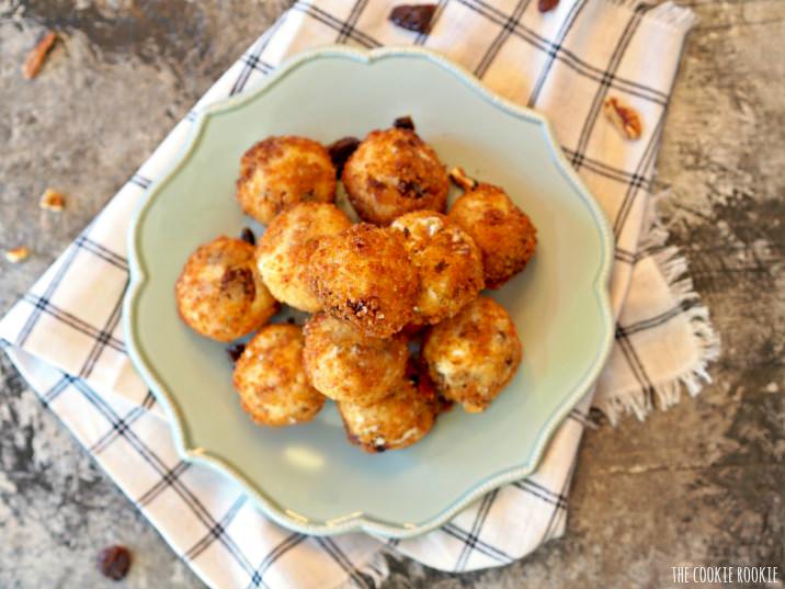 Cherry Pecan Fried Goat Cheese Poppers! Elegant and easy appetizer | The Cookie Rookie