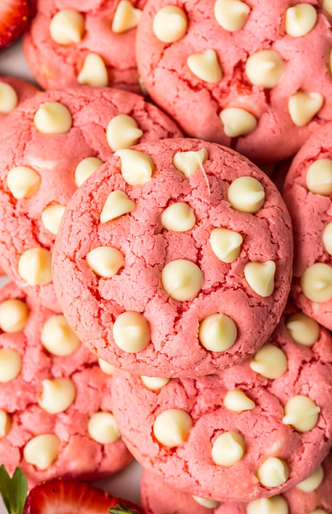 Strawberry Cookies White Chocolate Strawberry Cake Mix Cookies