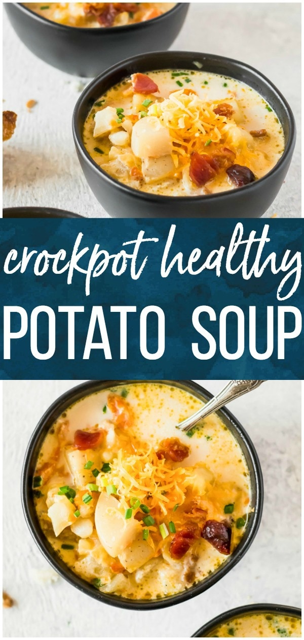Crockpot Potato Soup Recipe - Healthy Potato Soup (VIDEO!!)