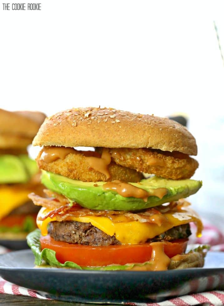 Cowboy Burgers with Spicy Mayo (BBQ Burgers) - The Cookie Rookie®