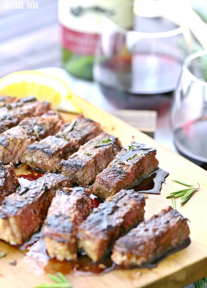 Seared New York Strip Steak with Red Wine Balsamic