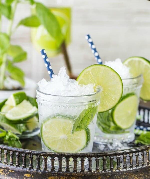 italian mojitos on a tray