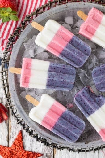 Red White and Blue Popsicles Recipe - The Cookie Rookie®