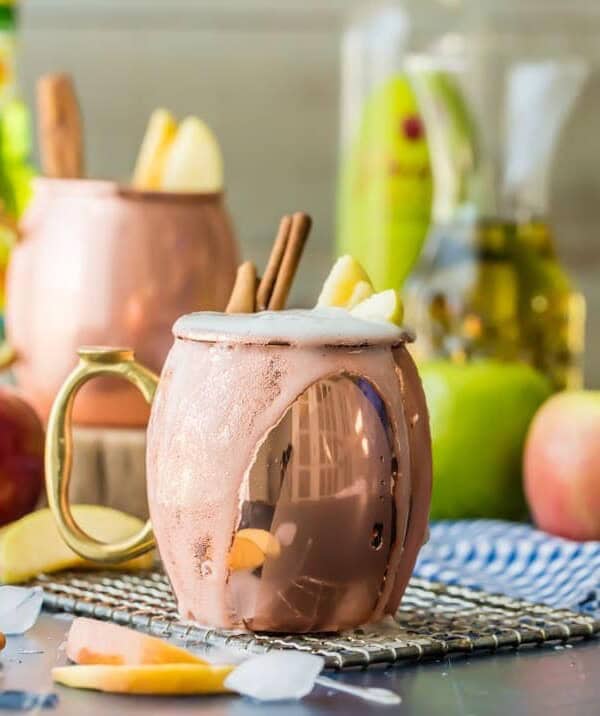 Apple Pie Moscow Mule pm a table