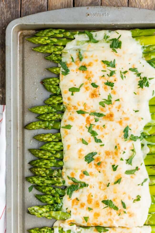 Three Cheese Asparagus Gratin (Easy Asparagus Recipe!) Recipe - The ...