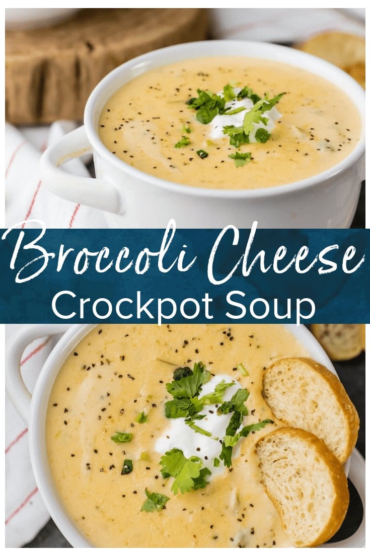 Crockpot Broccoli Cheese Soup Recipe - The Cookie Rookie®