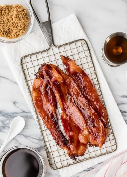 Oven Baked Candied Whiskey Bacon Recipe - The Cookie Rookie®