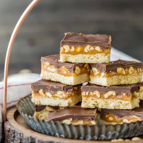 Snickers Cookies Bars Recipe + VIDEO - The Cookie Rookie