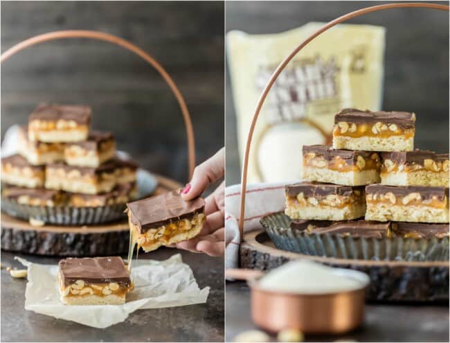 Snickers Cookies Bars Recipe + VIDEO - The Cookie Rookie