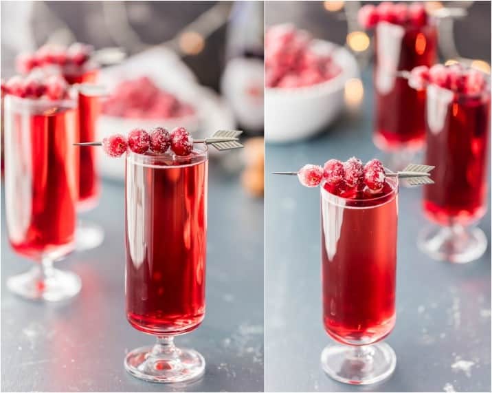 Sugared Cranberry Mimosas Champagne Cranberry Ginger Ale Cocktails Recipe The Cookie Rookie®