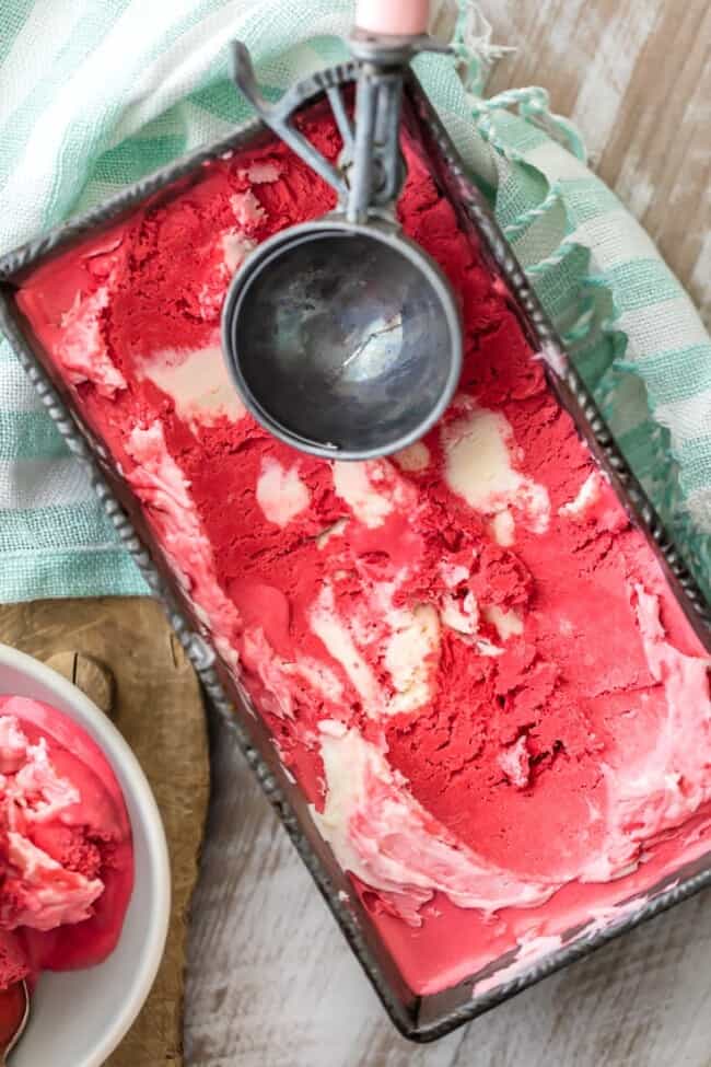 Red Velvet Ice Cream Cream Cheese Ice Cream Recipe The Cookie Rookie®