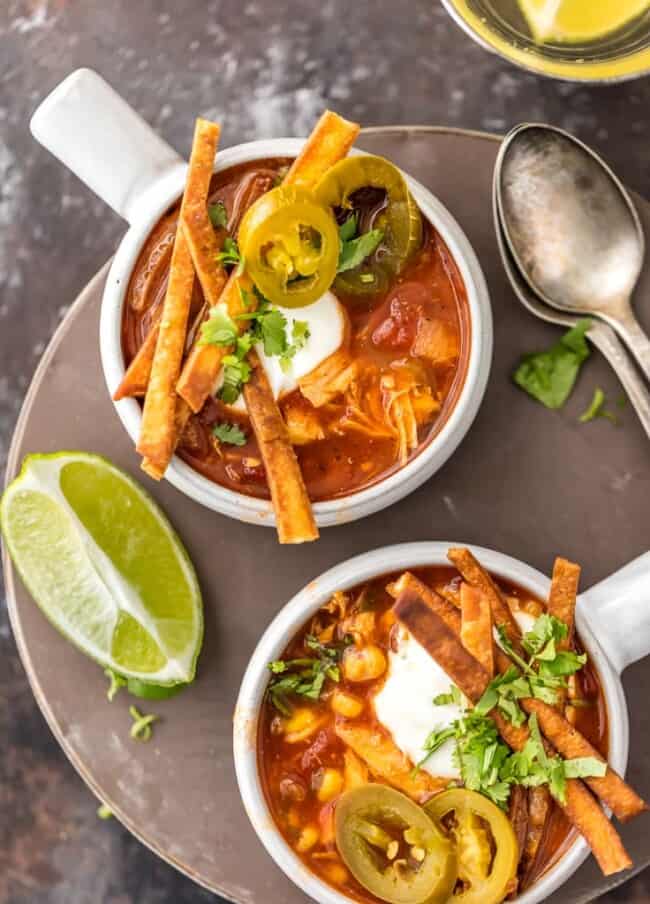 Crock Pot Chicken Tortilla Soup Healthy Tortilla Soup {VIDEO}