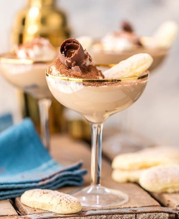 tiramisu martini in glass