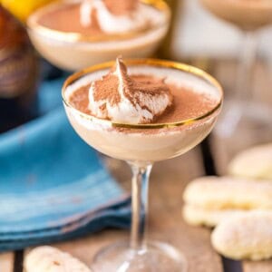 tiramisu martini in glass