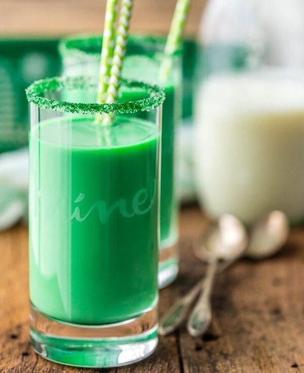 Vanilla Milk with a green mint twist will be a favorite St Patty's Day drink for kids! We make Green Mint Vanilla Milk (aka Leprechaun Milk) every St. Patrick's Day. It's fun and tasty, and it makes for a great surprise for the kids!