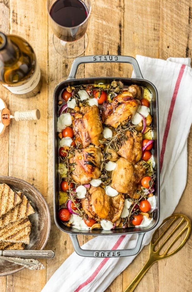 Mediterranean Chicken Bake Recipe (Balsamic Baked Chicken)