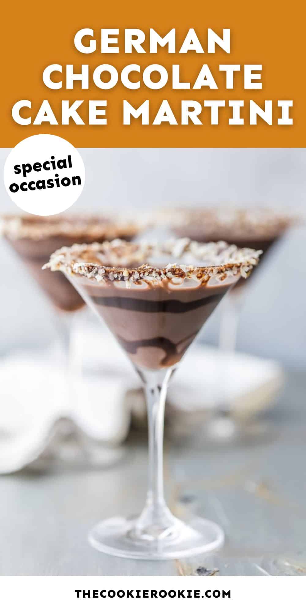 german chocolate cake martini pin image