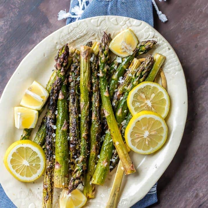 Grilled Lemon Butter Asparagus - The Cookie Rookie