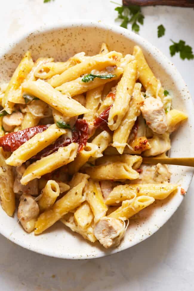 Chicken Alfredo Recipe with Jar Sauce - The Cookie Rookie®