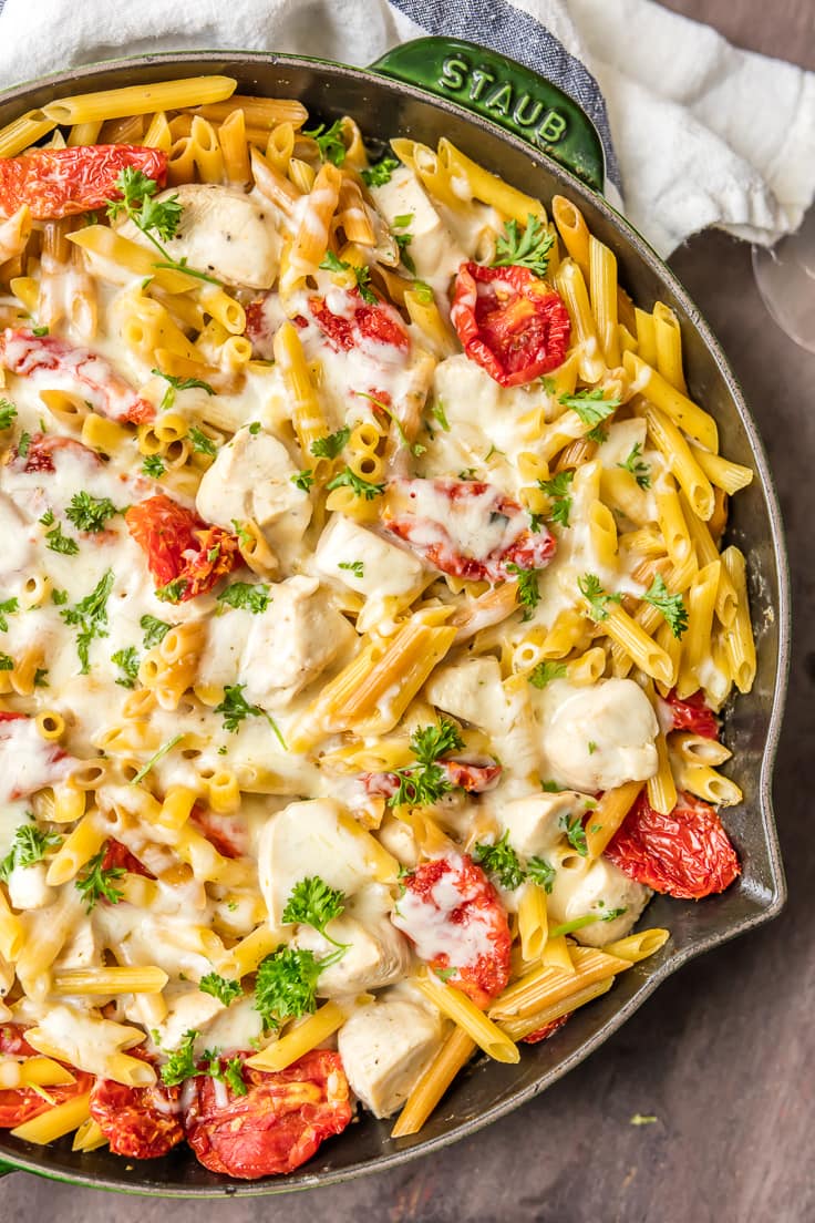 One Pot Chicken Alfredo Skillet The Cookie Rookie® 6488