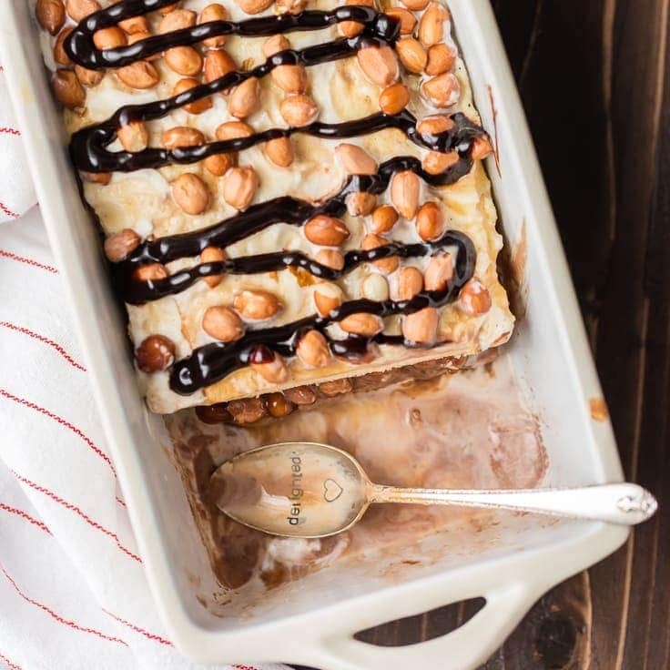 Easy Snickers Ice Cream Cake Recipe - The Cookie Rookie®