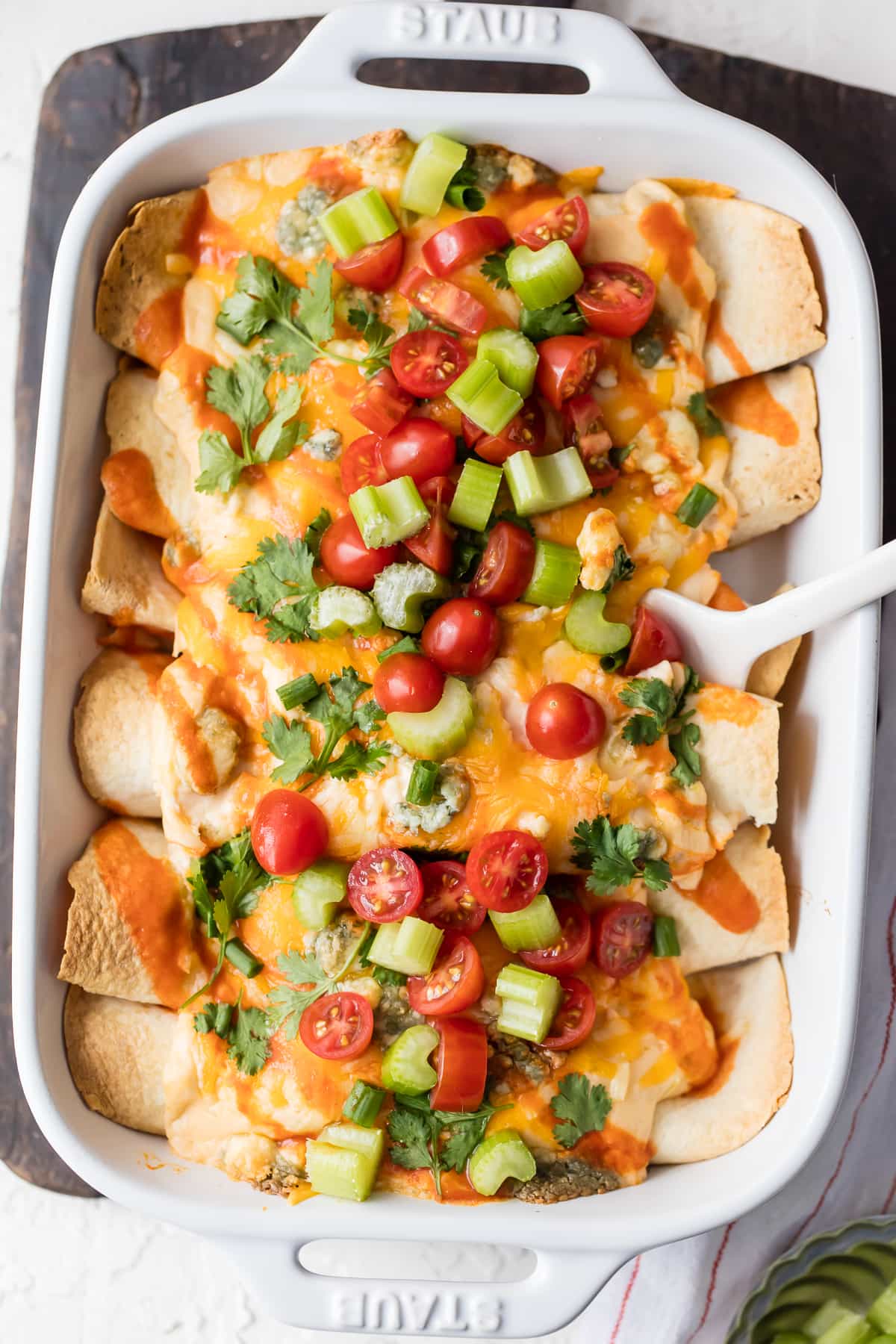 Buffalo Chicken Enchiladas Creamy Chicken Enchiladas