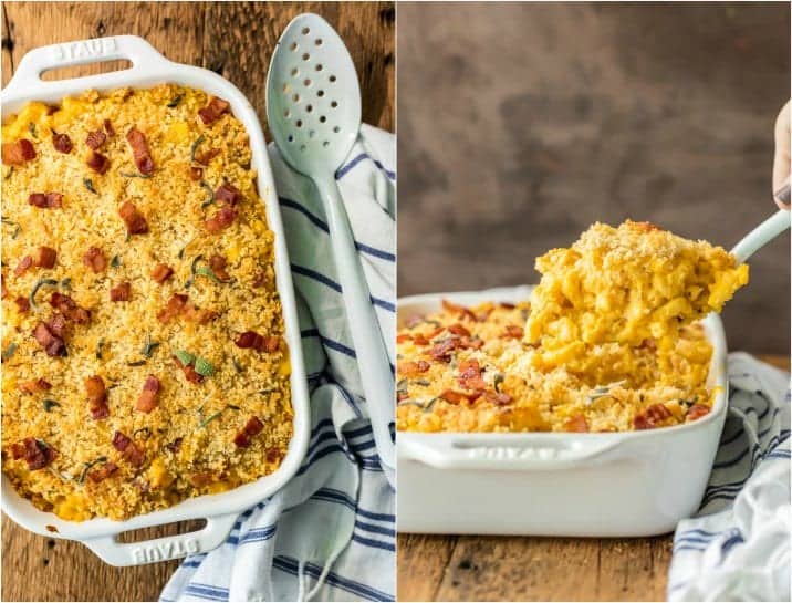 Pumpkin Mac And Cheese (Baked Mac And Cheese With Bacon) Recipe - The ...